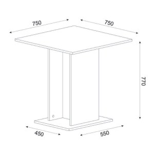 meg-GP100-0188,2-5 ΣΕΤ ΤΡΑΠΕΖΑΡΙΑ 5ΤΜΧ ALLOS - NOVA MEGAPAP ΧΡΩΜΑ SAPPHIRE OAK - ΛΕΥΚΟ 75X75X77ΕΚ.