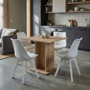 meg-GP100-0189,2-0 ΣΕΤ ΤΡΑΠΕΖΑΡΙΑ 5ΤΜΧ ALLOS - VIVA MEGAPAP ΧΡΩΜΑ SAPPHIRE OAK - ΛΕΥΚΟ 75X75X77ΕΚ.