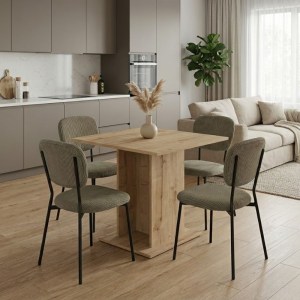 meg-GP100-0196,2-0 ΣΕΤ ΤΡΑΠΕΖΑΡΙΑ 5ΤΜΧ ALLOS - KEVIN MEGAPAP ΧΡΩΜΑ SAPPHIRE OAK - ΛΑΔΙ 75X75X77ΕΚ.