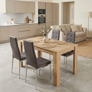 meg-GP100-0204,3-0 ΣΕΤ ΤΡΑΠΕΖΑΡΙΑ 5ΤΜΧ DARLEN - ROSA MEGAPAP ΧΡΩΜΑ SAPPHIRE OAK - ΚΑΦΕ/ΧΡΩΜΙΟΥ ΠΟΔΙ 125X72X74ΕΚ.