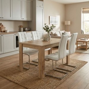 meg-GP100-0207,2-0 ΣΕΤ ΤΡΑΠΕΖΑΡΙΑ 5ΤΜΧ DARLEN - VELA MEGAPAP ΧΡΩΜΑ SAPPHIRE OAK - ΛΕΥΚΟ 125X72X74ΕΚ.