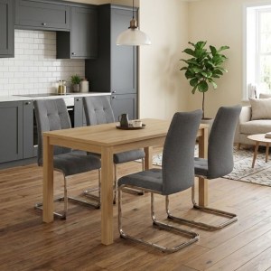 meg-GP100-0209,2-0 ΣΕΤ ΤΡΑΠΕΖΑΡΙΑ 5ΤΜΧ DARLEN - LAURA MEGAPAP ΧΡΩΜΑ SAPPHIRE OAK - ΓΚΡΙ 125X72X74ΕΚ.