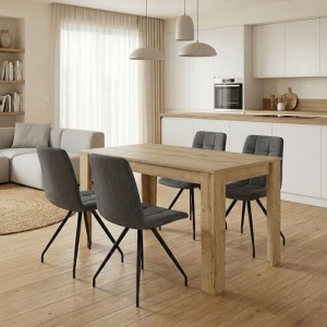 meg-GP100-0213,1-0 ΣΕΤ ΤΡΑΠΕΖΑΡΙΑ 5ΤΜΧ DARLEN - BIANCA MEGAPAP ΧΡΩΜΑ SAPPHIRE OAK - ΓΚΡΙ 125X72X74ΕΚ.