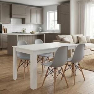 meg-GP100-0215,3-0 ΣΕΤ ΤΡΑΠΕΖΑΡΙΑ 5ΤΜΧ DARLEN - NOVA MEGAPAP ΧΡΩΜΑ ΛΕΥΚΟ - ΓΚΡΙ 125X72X74ΕΚ.