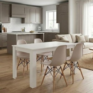 meg-GP100-0215,4-0 ΣΕΤ ΤΡΑΠΕΖΑΡΙΑ 5ΤΜΧ DARLEN - NOVA MEGAPAP ΧΡΩΜΑ ΛΕΥΚΟ - CAPPUCCINO 125X72X74ΕΚ.