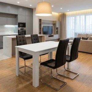 meg-GP100-0223,1-0 ΣΕΤ ΤΡΑΠΕΖΑΡΙΑ 5ΤΜΧ DARLEN - VELA MEGAPAP ΧΡΩΜΑ ΛΕΥΚΟ - ΜΑΥΡΟ 125X72X74ΕΚ.