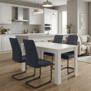 meg-GP100-0225,1-0 ΣΕΤ ΤΡΑΠΕΖΑΡΙΑ 5ΤΜΧ DARLEN - LAURA MEGAPAP ΧΡΩΜΑ ΛΕΥΚΟ - ΑΝΘΡΑΚΙ 125X72X74ΕΚ.