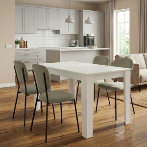 meg-GP100-0227,2-0 ΣΕΤ ΤΡΑΠΕΖΑΡΙΑ 5ΤΜΧ DARLEN - KEVIN MEGAPAP ΧΡΩΜΑ ΛΕΥΚΟ - ΛΑΔΙ 125X72X74ΕΚ.