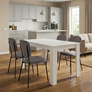 meg-GP100-0227,4-0 ΣΕΤ ΤΡΑΠΕΖΑΡΙΑ 5ΤΜΧ DARLEN - KEVIN MEGAPAP ΧΡΩΜΑ ΛΕΥΚΟ - ΓΚΡΙ 125X72X74ΕΚ.