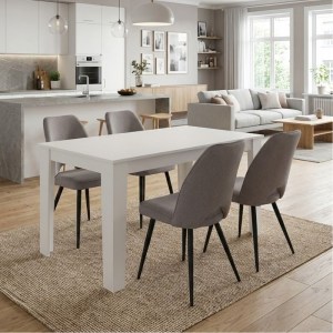 meg-GP100-0228,2-0 ΣΕΤ ΤΡΑΠΕΖΑΡΙΑ 5ΤΜΧ DARLEN - CHRISTY MEGAPAP ΧΡΩΜΑ ΛΕΥΚΟ - ΑΝΟΙΧΤΟ ΜΠΕΖ 125X72X74ΕΚ.