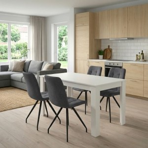 meg-GP100-0229,1-0 ΣΕΤ ΤΡΑΠΕΖΑΡΙΑ 5ΤΜΧ DARLEN - BIANCA MEGAPAP ΧΡΩΜΑ ΛΕΥΚΟ - ΓΚΡΙ 125X72X74ΕΚ.