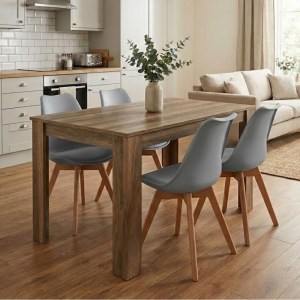 meg-GP100-0233,4-0 ΣΕΤ ΤΡΑΠΕΖΑΡΙΑ 5ΤΜΧ DARLEN - VIVA MEGAPAP ΧΡΩΜΑ ΚΑΡΥΔΙ - ΓΚΡΙ 125X72X74ΕΚ.