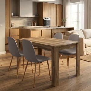 meg-GP100-0235,2-0 ΣΕΤ ΤΡΑΠΕΖΑΡΙΑ 5ΤΜΧ DARLEN - IRIS MEGAPAP ΧΡΩΜΑ ΚΑΡΥΔΙ - ΑΝΟΙΧΤΟ ΜΠΕΖ/ΦΥΣΙΚΟ ΠΟΔΙ 125X72X74ΕΚ.