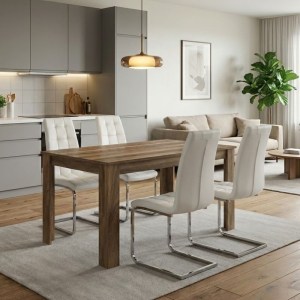 meg-GP100-0239,2-0 ΣΕΤ ΤΡΑΠΕΖΑΡΙΑ 5ΤΜΧ DARLEN - VELA MEGAPAP ΧΡΩΜΑ ΚΑΡΥΔΙ - ΛΕΥΚΟ 125X72X74ΕΚ.