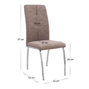 meg-GP100-0242,3-4 ΣΕΤ ΤΡΑΠΕΖΑΡΙΑ 5ΤΜΧ DARLEN - ALMA MEGAPAP ΧΡΩΜΑ ΚΑΡΥΔΙ - ΜΠΕΖ 125X72X74ΕΚ.
