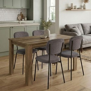 meg-GP100-0243,4-0 ΣΕΤ ΤΡΑΠΕΖΑΡΙΑ 5ΤΜΧ DARLEN - KEVIN MEGAPAP ΧΡΩΜΑ ΚΑΡΥΔΙ - ΓΚΡΙ 125X72X74ΕΚ.