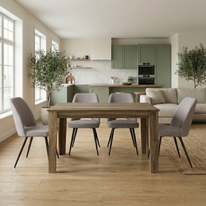 meg-GP100-0244,2-0 ΣΕΤ ΤΡΑΠΕΖΑΡΙΑ 5ΤΜΧ DARLEN - CHRISTY MEGAPAP ΧΡΩΜΑ ΚΑΡΥΔΙ - ΑΝΟΙΧΤΟ ΜΠΕΖ 125X72X74ΕΚ.