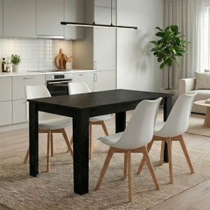 meg-GP100-0249,3-0 ΣΕΤ ΤΡΑΠΕΖΑΡΙΑ 5ΤΜΧ DARLEN - VIVA MEGAPAP ΧΡΩΜΑ SENCRON BLACK - ΛΕΥΚΟ 125X72X74ΕΚ.
