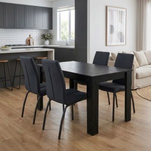 meg-GP100-0256,1-0 ΣΕΤ ΤΡΑΠΕΖΑΡΙΑ 5ΤΜΧ DARLEN - FINA MEGAPAP ΧΡΩΜΑ SENCRON BLACK - ΑΝΘΡΑΚΙ 125X72X74ΕΚ.