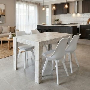 meg-GP100-0264,2-0 ΣΕΤ ΤΡΑΠΕΖΑΡΙΑ 5ΤΜΧ DARLEN - VIVA MEGAPAP ΧΡΩΜΑ ΛΕΥΚΟ ΕΦΕ ΜΑΡΜΑΡΟΥ - ΛΕΥΚΟ 125X72X74ΕΚ.