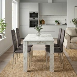 meg-GP100-0268,3-0 ΣΕΤ ΤΡΑΠΕΖΑΡΙΑ 5ΤΜΧ DARLEN - ROSA MEGAPAP ΧΡΩΜΑ ΛΕΥΚΟ ΕΦΕ ΜΑΡΜΑΡΟΥ - ΚΑΦΕ/ΧΡΩΜΙΟΥ ΠΟΔΙ 125X72X74ΕΚ.