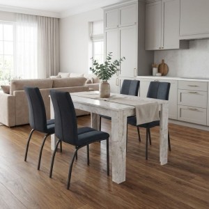 meg-GP100-0272,1-0 ΣΕΤ ΤΡΑΠΕΖΑΡΙΑ 5ΤΜΧ DARLEN - FINA MEGAPAP ΧΡΩΜΑ ΛΕΥΚΟ ΕΦΕ ΜΑΡΜΑΡΟΥ - ΑΝΘΡΑΚΙ 125X72X74ΕΚ.