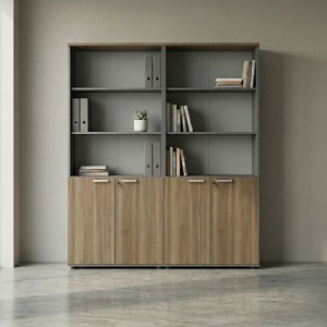 meg-GP100-0279,2-1 ΒΙΒΛΙΟΘΗΚΗ ΓΡΑΦΕΙΟΥ ΜΕ ΚΛΕΙΔΑΡΙΑ ΕΠΑΓΓΕΛΜΑΤΙΚΗ VENTURO MEGAPAP ΧΡΩΜΑ ΑΝΘΡΑΚΙ - ΚΑΡΥΔΙ 160X40X200ΕΚ.