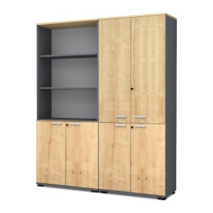 meg-GP100-0281,1-0 ΝΤΟΥΛΑΠΑ ΓΡΑΦΕΙΟΥ ΕΠΑΓΓΕΛΜΑΤΙΚΗ VENTURO MEGAPAP ΧΡΩΜΑ ΑΝΘΡΑΚΙ - ΦΥΣΙΚΟ ΟΞΙΑΣ 160X40X200ΕΚ.
