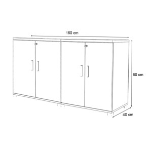 meg-GP100-0282,2-4 ΝΤΟΥΛΑΠΙ ΓΡΑΦΕΙΟΥ ΜΕ ΚΛΕΙΔΑΡΙΑ ΕΠΑΓΓΕΛΜΑΤΙΚΟ VENTURO MEGAPAP ΧΡΩΜΑ ΑΝΘΡΑΚΙ - ΚΑΡΥΔΙ 160X40X80ΕΚ.
