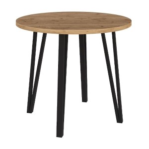meg-GP100-0307,4-3 ΣΕΤ ΤΡΑΠΕΖΑΡΙΑ 5ΤΜΧ XANA - KEVIN MEGAPAP ΧΡΩΜΑ SEPET OAK - ΓΚΡΙ Ø90X77,5ΕΚ.