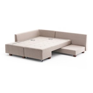 meg-PRGP043-0010,3-9 ΓΩΝΙΑΚΟΣ ΚΑΝΑΠΕΣ - ΚΡΕΒΑΤΙ MANAMA MEGAPAP ΑΡΙΣΤΕΡΗ ΓΩΝΙΑ ΥΦΑΣΜΑΤΙΝΟΣ ΧΡΩΜΑ ΚΡΕΜ 280X206X85ΕΚ.