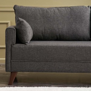 meg-PRGP043-0026,4-3 ΚΑΝΑΠΕΣ BELLA MEGAPAP ΔΙΘΕΣΙΟΣ ΥΦΑΣΜΑΤΙΝΟΣ ΧΡΩΜΑ ΑΝΘΡΑΚΙ 177X81X85ΕΚ.