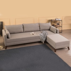 meg-PRGP043-0031,1-0 ΓΩΝΙΑΚΟΣ ΚΑΝΑΠΕΣ BELLA MEGAPAP ΔΕΞΙΑ ΓΩΝΙΑ ΥΦΑΣΜΑΤΙΝΟΣ ΧΡΩΜΑ ΚΡΕΜ 275X165X85ΕΚ.