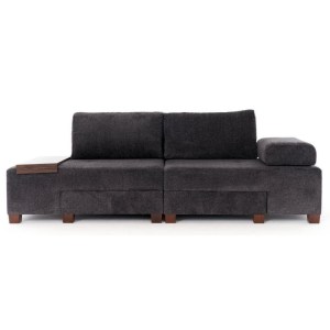 meg-PRGP043-0083,2-7 ΚΑΝΑΠΕΣ - ΚΡΕΒΑΤΙ ΠΟΛΥΜΟΡΦΙΚΟΣ PERENNA MEGAPAP ΤΡΙΘΕΣΙΟΣ ΥΦΑΣΜΑΤΙΝΟΣ ΧΡΩΜΑ ΑΝΘΡΑΚΙ 233X93X83ΕΚ.