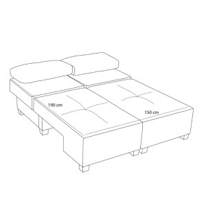 meg-PRGP043-0086,1-10 ΚΑΝΑΠΕΣ - ΚΡΕΒΑΤΙ ΠΟΛΥΜΟΡΦΙΚΟΣ PERENNA MEGAPAP ΤΡΙΘΕΣΙΟΣ ΥΦΑΣΜΑΤΙΝΟΣ ΧΡΩΜΑ ΚΡΕΜ 233X93X83ΕΚ.