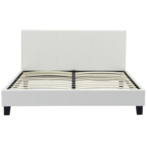 pak-006-000001-3 ΚΡΕΒΑΤΙ NEVIL PAKOWORLD ΔΙΠΛΟ 150X200 PU ΧΡΩΜΑ ΛΕΥΚΟ ΜΑΤ