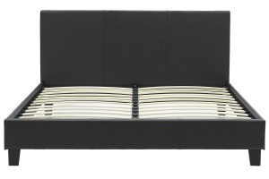 pak-006-000015-3 ΚΡΕΒΑΤΙ NEVIL ΔΙΠΛΟ 150X200 PU ΧΡΩΜΑ ΜΑΥΡΟ ΜΑΤ ΜΕ ΑΝΑΤΟΜΙΚΕΣ ΤΑΒΛΕΣ