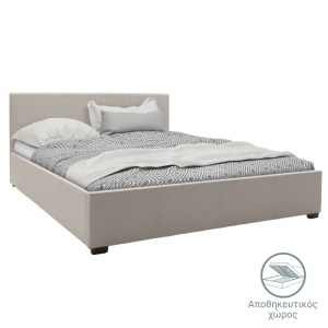 pak-006-000029 ΚΡΕΒΑΤΙ NORSE PAKOWORLD ΔΙΠΛΟ ΥΦΑΣΜΑ ΕΚΡΟΥ ΜΕ ΑΠΟΘΗΚΕΥΤΙΚΟ ΧΩΡΟ 160X200ΕΚ