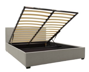 pak-006-000030-2 ΚΡΕΒΑΤΙ NORSE PAKOWORLD ΥΦΑΣΜΑ ΓΚΡΙ ΜΕ ΑΠΟΘΗΚΕΥΤΙΚΟ ΧΩΡΟ 160X200ΕΚ