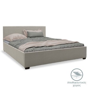 pak-006-000030 ΚΡΕΒΑΤΙ NORSE PAKOWORLD ΥΦΑΣΜΑ ΓΚΡΙ ΜΕ ΑΠΟΘΗΚΕΥΤΙΚΟ ΧΩΡΟ 160X200ΕΚ