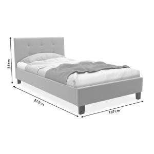 pak-006-000035-7 ΚΡΕΒΑΤΙ MAGO PAKOWORLD ΥΦΑΣΜΑ ΕΚΡΟΥ 100X200ΕΚ