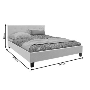 pak-006-000042-6 ΚΡΕΒΑΤΙ MAGO PAKOWORLD ΥΦΑΣΜΑ ΑΝΘΡΑΚΙ 160X200ΕΚ