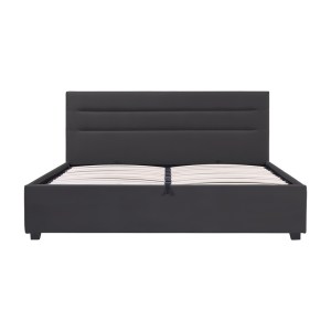 pak-006-000060-2 ΚΡΕΒΑΤΙ MOLITO PAKOWORLD ΒΕΛΟΥΔΟ ΣΕ ΜΑΥΡΗ ΑΠΟΧΡΩΣΗ ΜΕ ΑΠΟΘΗΚΕΥΤΙΚΟ ΧΩΡΟ150X200ΕΚ