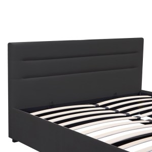 pak-006-000060-3 ΚΡΕΒΑΤΙ MOLITO PAKOWORLD ΒΕΛΟΥΔΟ ΣΕ ΜΑΥΡΗ ΑΠΟΧΡΩΣΗ ΜΕ ΑΠΟΘΗΚΕΥΤΙΚΟ ΧΩΡΟ150X200ΕΚ