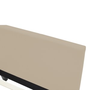 pak-006-000065-3 ΚΡΕΒΑΤΙ NEVIL PAKOWORLD ΥΦΑΣΜΑ ΕΚΡΟΥ ΜΕ ΞΥΛΙΝΟ ΜΑΥΡΟ ΠΟΔΙ 90X190ΕΚ