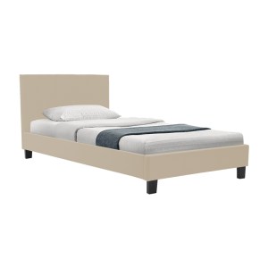 pak-006-000065 ΚΡΕΒΑΤΙ NEVIL PAKOWORLD ΥΦΑΣΜΑ ΕΚΡΟΥ ΜΕ ΞΥΛΙΝΟ ΜΑΥΡΟ ΠΟΔΙ 90X190ΕΚ