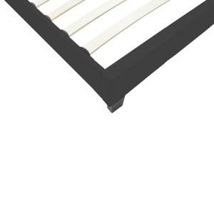 pak-006-000066-4 ΚΡΕΒΑΤΙ NEVIL PAKOWORLD ΥΦΑΣΜΑ ΑΝΘΡΑΚΙ ΜΕ ΞΥΛΙΝΟ ΜΑΥΡΟ ΠΟΔΙ 90X190ΕΚ