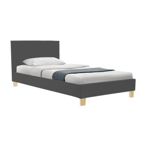 pak-006-000068-1 ΚΡΕΒΑΤΙ NEVIL PAKOWORLD ΥΦΑΣΜΑ ΑΝΘΡΑΚΙ ΜΕ ΞΥΛΙΝΟ ΠΟΔΙ ΣΕ ΦΥΣΙΚΗ ΑΠΟΧΡΩΣΗ 90X190ΕΚ
