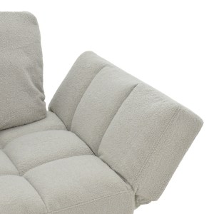 pak-024-000034-3 ΚΑΝΑΠΕΣ - ΚΡΕΒΑΤΙ 3ΘΕΣΙΟΣ JACKIE PAKOWORLD ΜΠΟΥΚΛΕ ΓΚΡΙ-ΜΕΤΑΛΛΟ ΜΑΥΡΟ 190X78X75ΕΚ