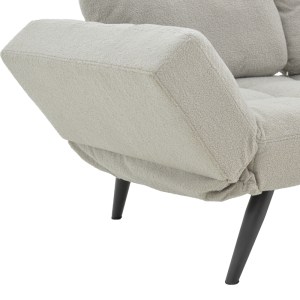 pak-024-000034-4 ΚΑΝΑΠΕΣ - ΚΡΕΒΑΤΙ 3ΘΕΣΙΟΣ JACKIE PAKOWORLD ΜΠΟΥΚΛΕ ΓΚΡΙ-ΜΕΤΑΛΛΟ ΜΑΥΡΟ 190X78X75ΕΚ